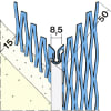 Protektor Kantenprofil für Außenputz 15 mm, runder Kopf 250 cm