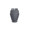 RINNENEINHANGSTUTZEN ALU 0,7MM 6TLG333 100MM RAL7021 STRUKTUR