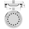 MEISTEP® Schachtabdeckung D 400 LW 610 mm Beton-Guss/Beton-Guss mit Ventilation/mit Einlage