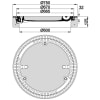 Schachtabdeckung B 125 Beton–Guss LW 610 TWD