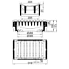 Aufsatz Klasse C 250 Rinnenform Guss/Gussrost 518 x 305 mm SW 16 mm
