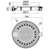 MEITOP Schachtabdeckung D 400 LW 610 mm Guss/Guss ohne Ventilation/mit Einlage