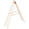 Layher Holzstehleiter 1038, 2 x 14 Sprossen, Standhöhe 3,15 m
