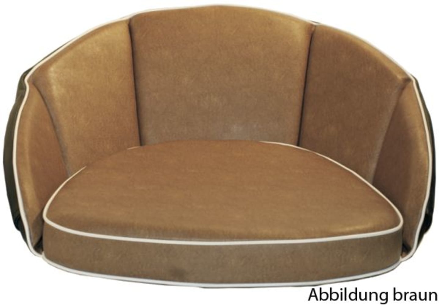 Sitzkissen, Kunstleder, 1-teilig mit 30 cm Rücken, Gummizugwulst