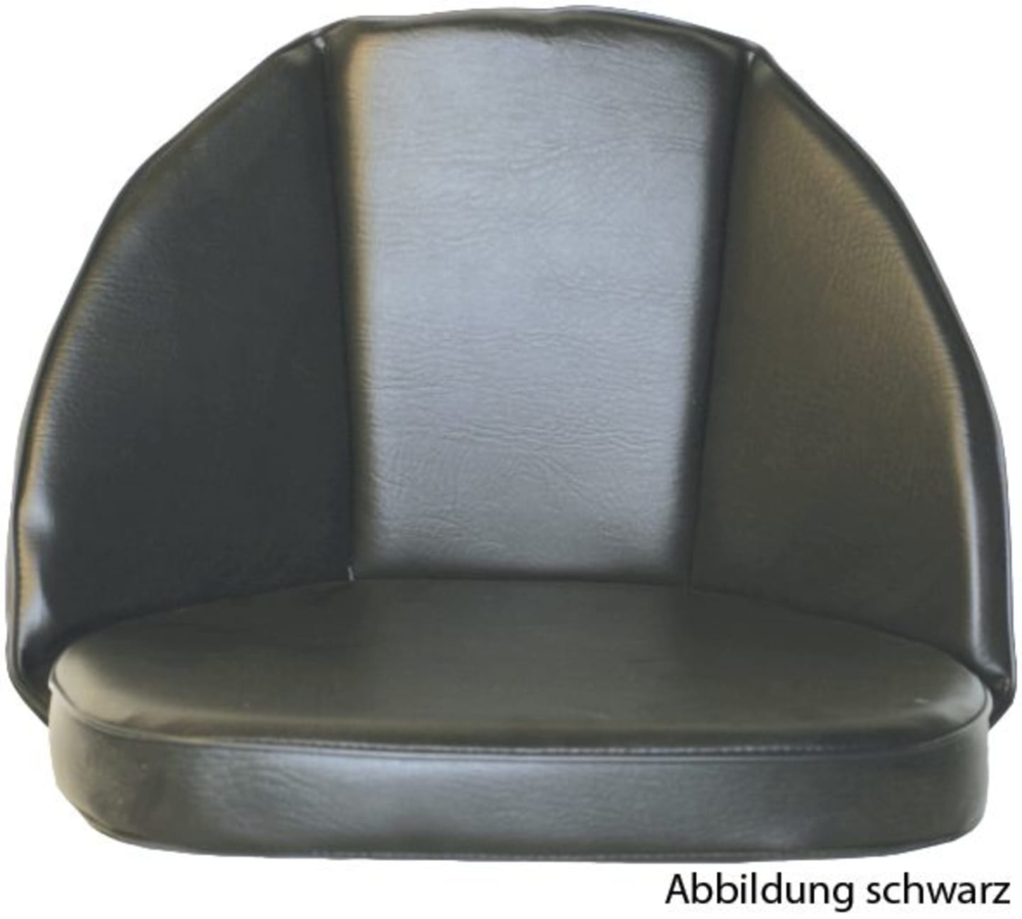 Sitzkissen, rot, Kunstleder, 1-teilig mit 31 cm Rücken, Riemenbefestigung