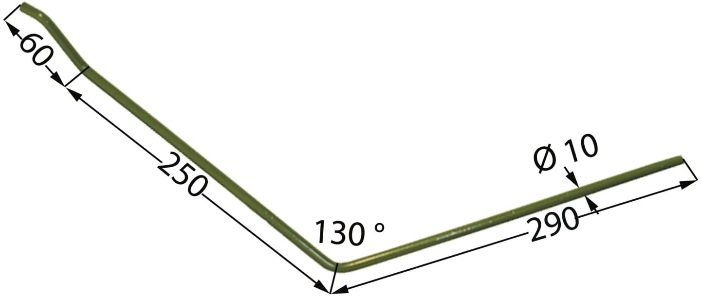 Striegelzinken 290/310 x 10 mm links/rechts, für Striegel Amazone