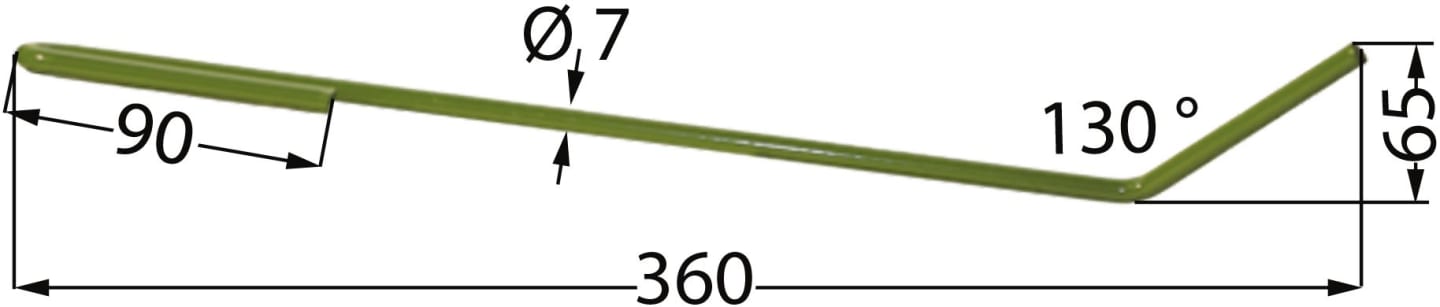 Striegelzinken 360 x 7 mm links/rechts, für Striegel Amazone