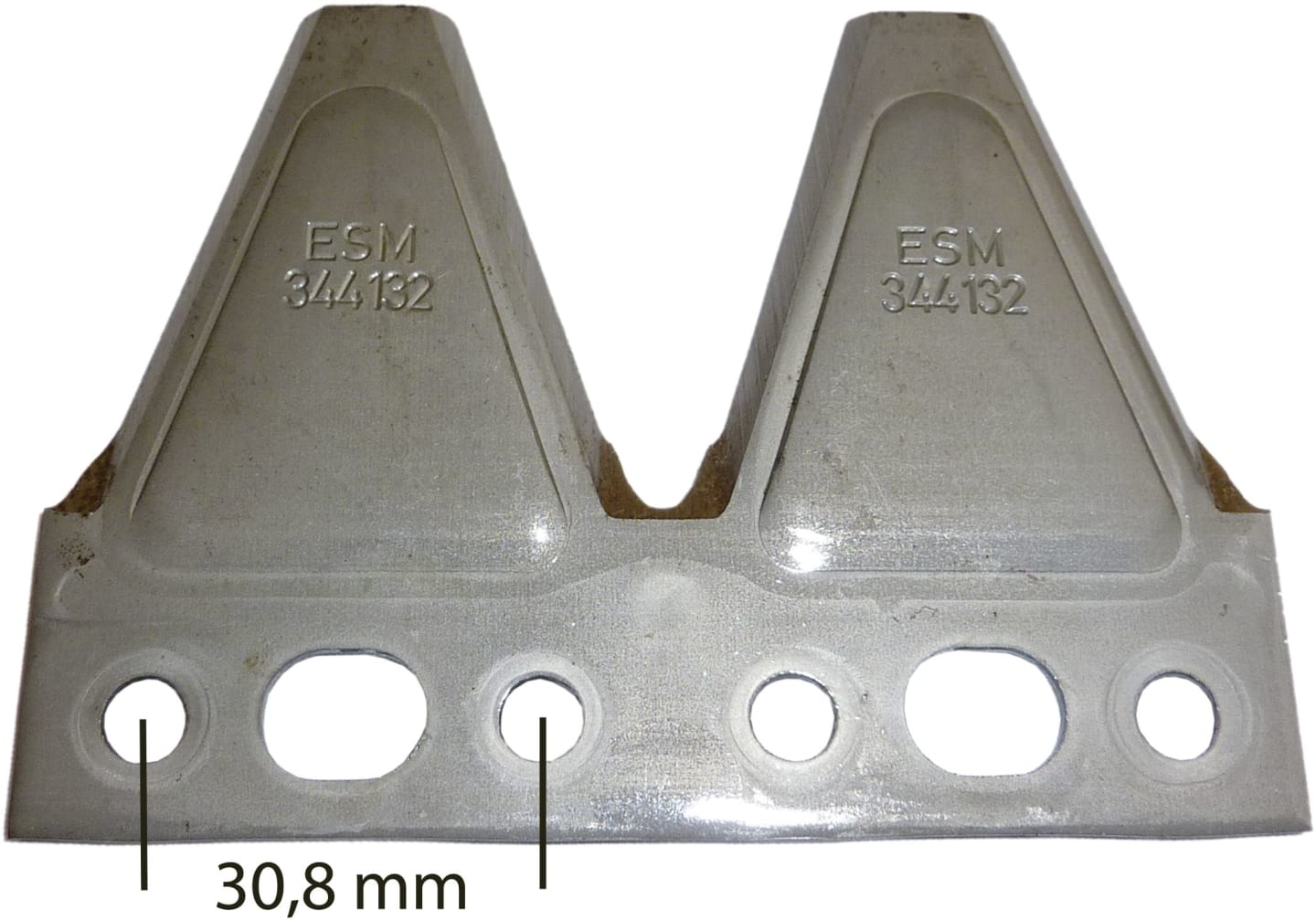 Carbodux® Doppelklinge 75 x 101,6 x 2,5 mm, gewölbt, für Agria, ESM