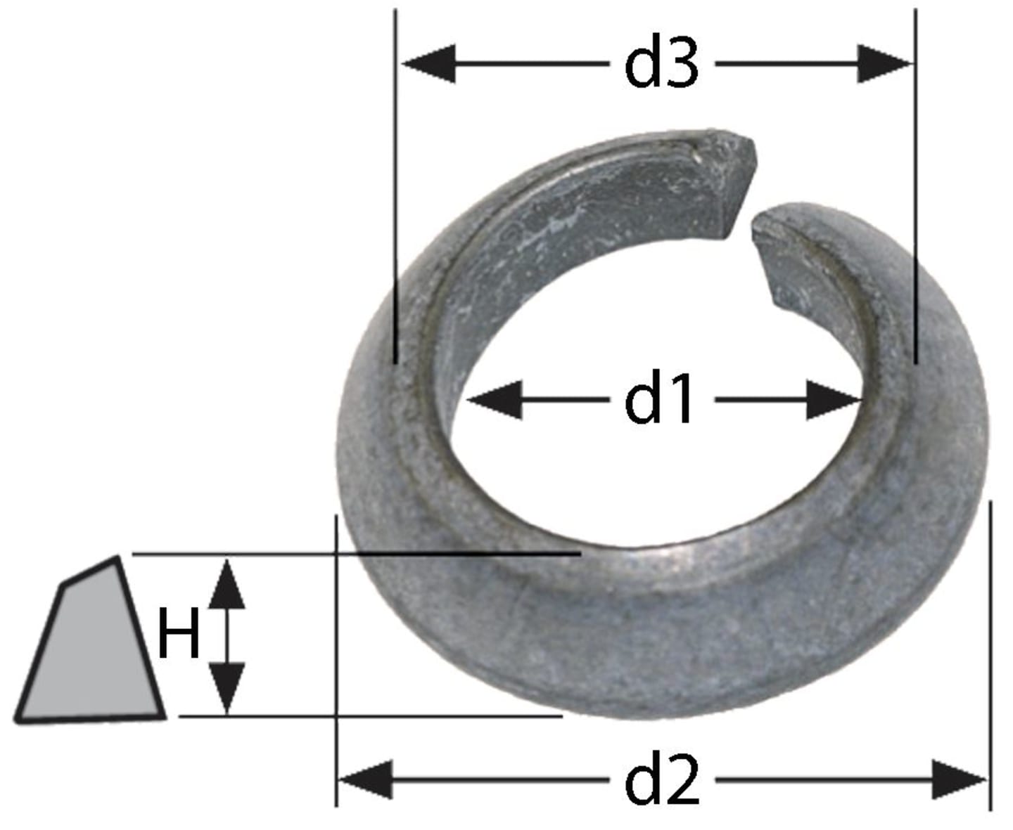 Federring DIN 74361-C, , , d3 14,5 mm,