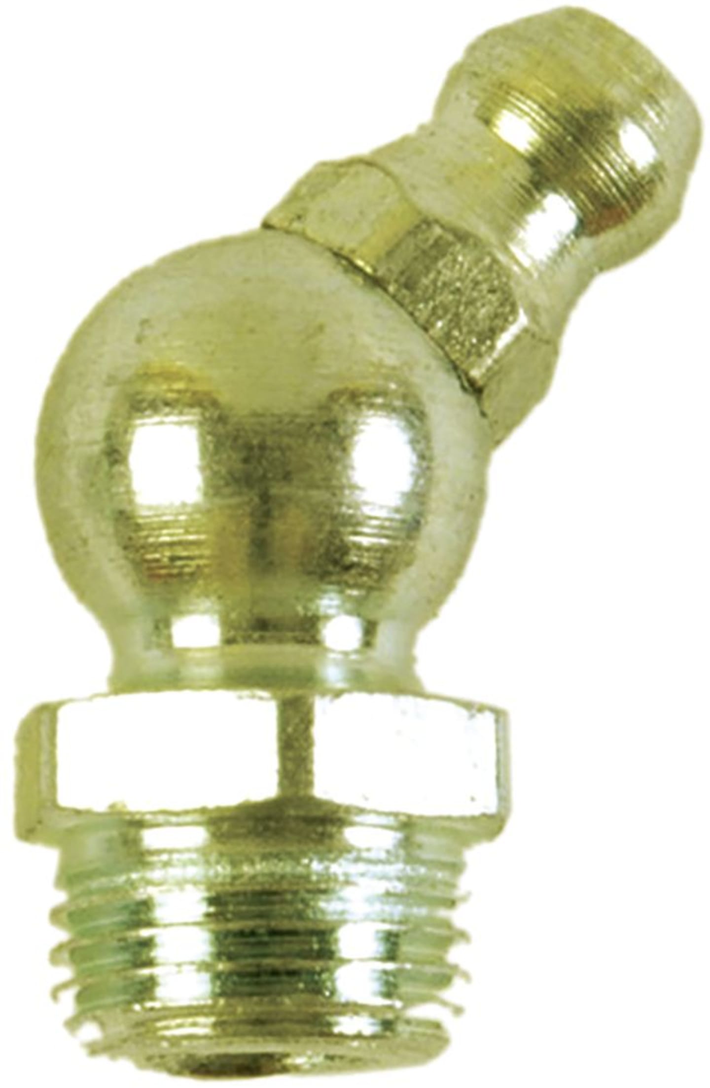 SAMOA® Schmiernippel "H2" M 6 x 1 AG 45 ° abgewinkelt, selbstschneidend, DIN 71412, Stahl verzinkt, gelb chromatiert, 12521