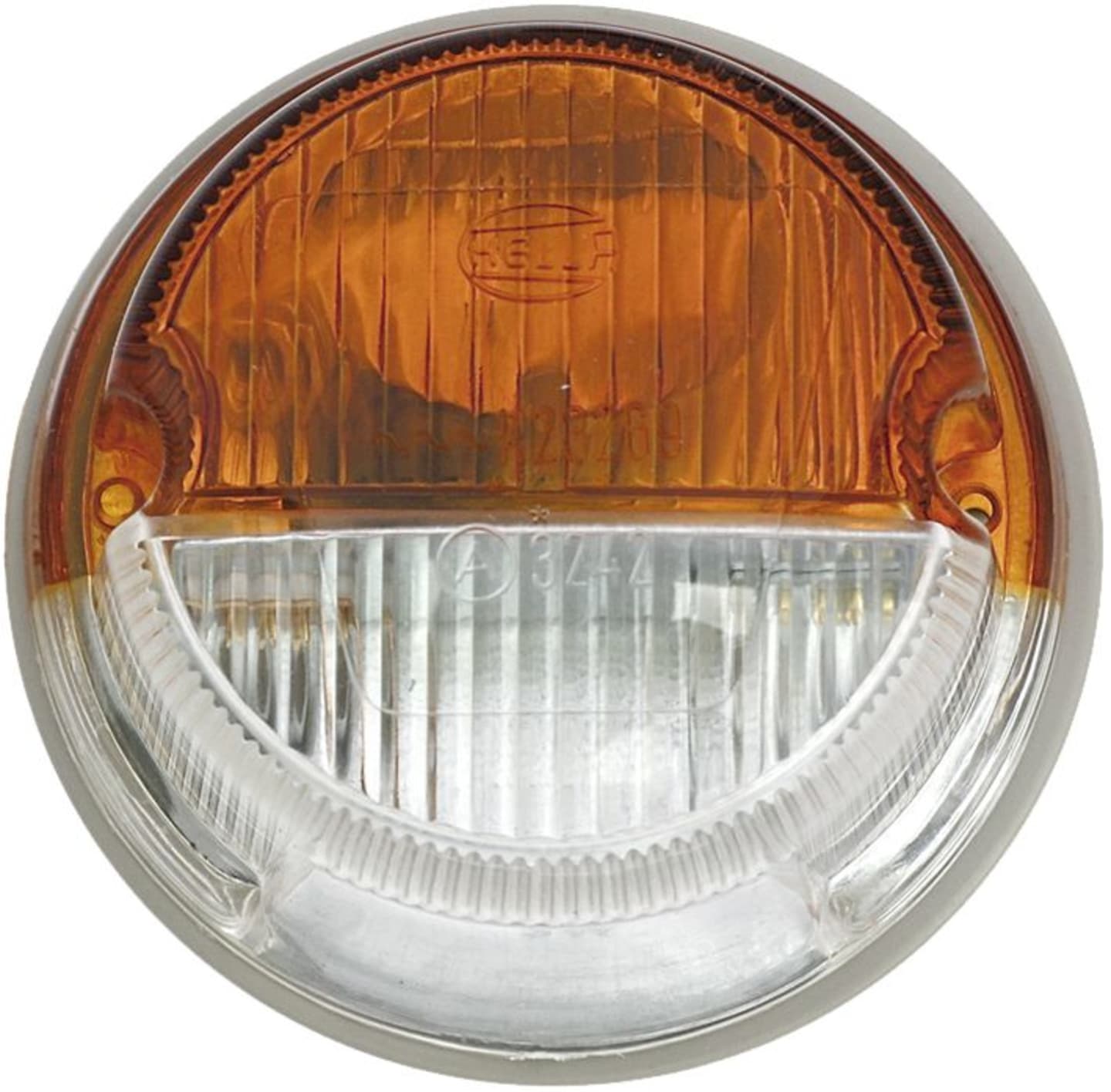 Hella® Blink- und Positionsleuchte rund, links/rechts, Ø außen 78 mm, Höhe 43,5 mm, Befestigung Anbau; 2 St. Schraube M 5, 2BE 001 259-061