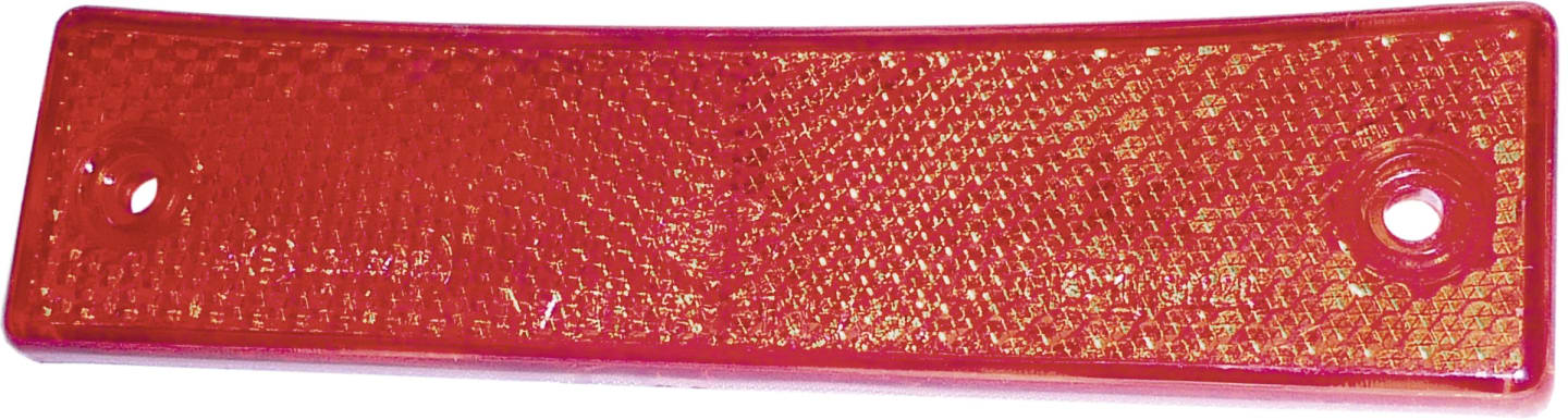 Hella® Rückstrahler rechteckig, rot, 140 x 38 x 6,5 mm, geschraubt; Bohrung, 8RA 123 251-005