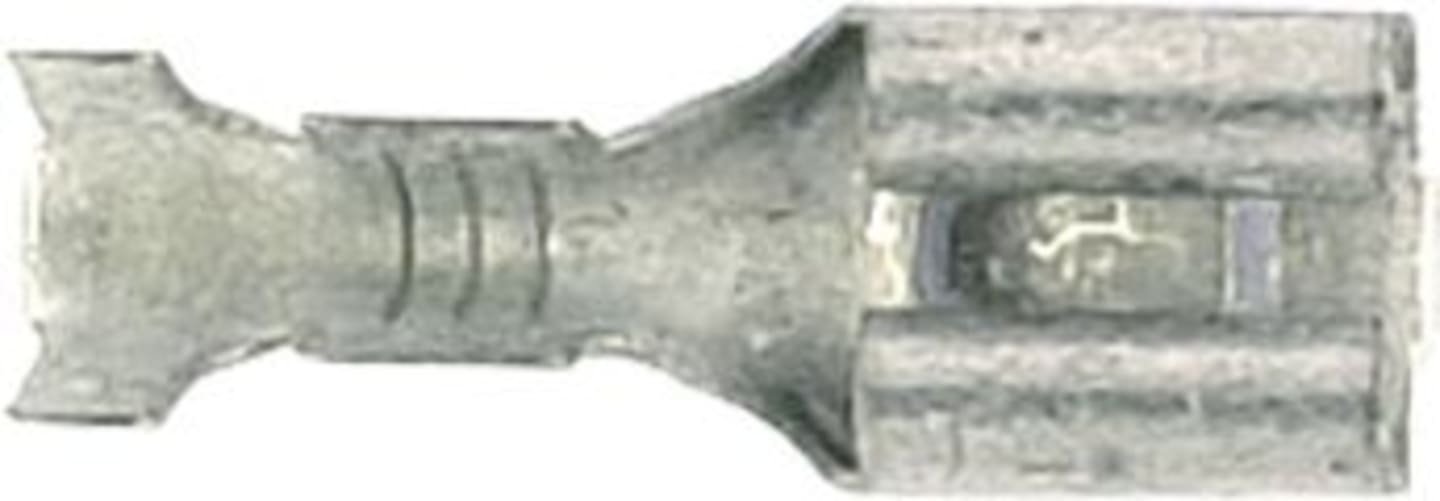 Herth + Buss Flachsteckhülse 4,8 x 0,8 mm, Kabel 0,5 – 1 mm², Messing verzinnt, mit Rastnase, 50 251 205