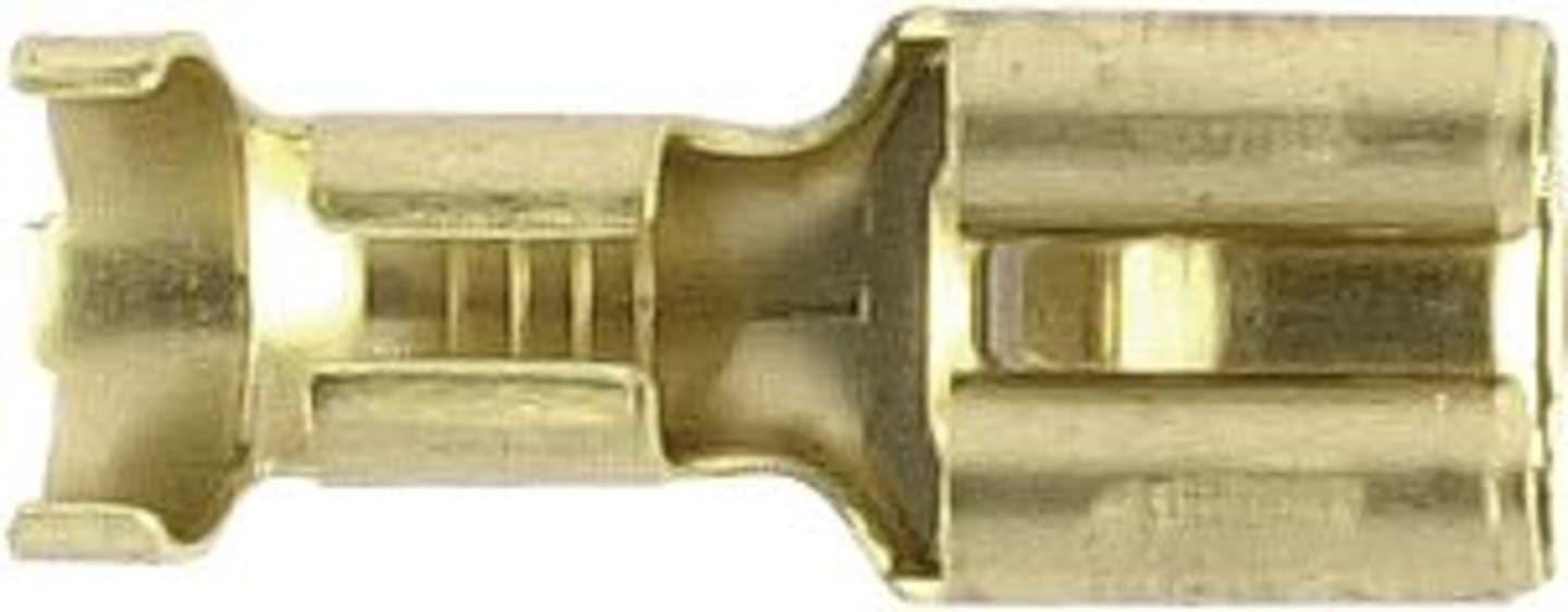 Herth + Buss Flachsteckhülse 6,3 x 0,8 mm Messing blank mit Rastpunkten