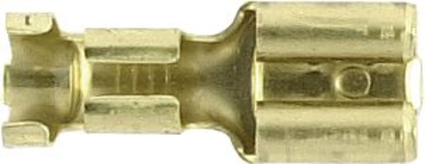 Herth + Buss Flachsteckhülse 6,3 x 0,8 mm Messing blank mit Rastnase