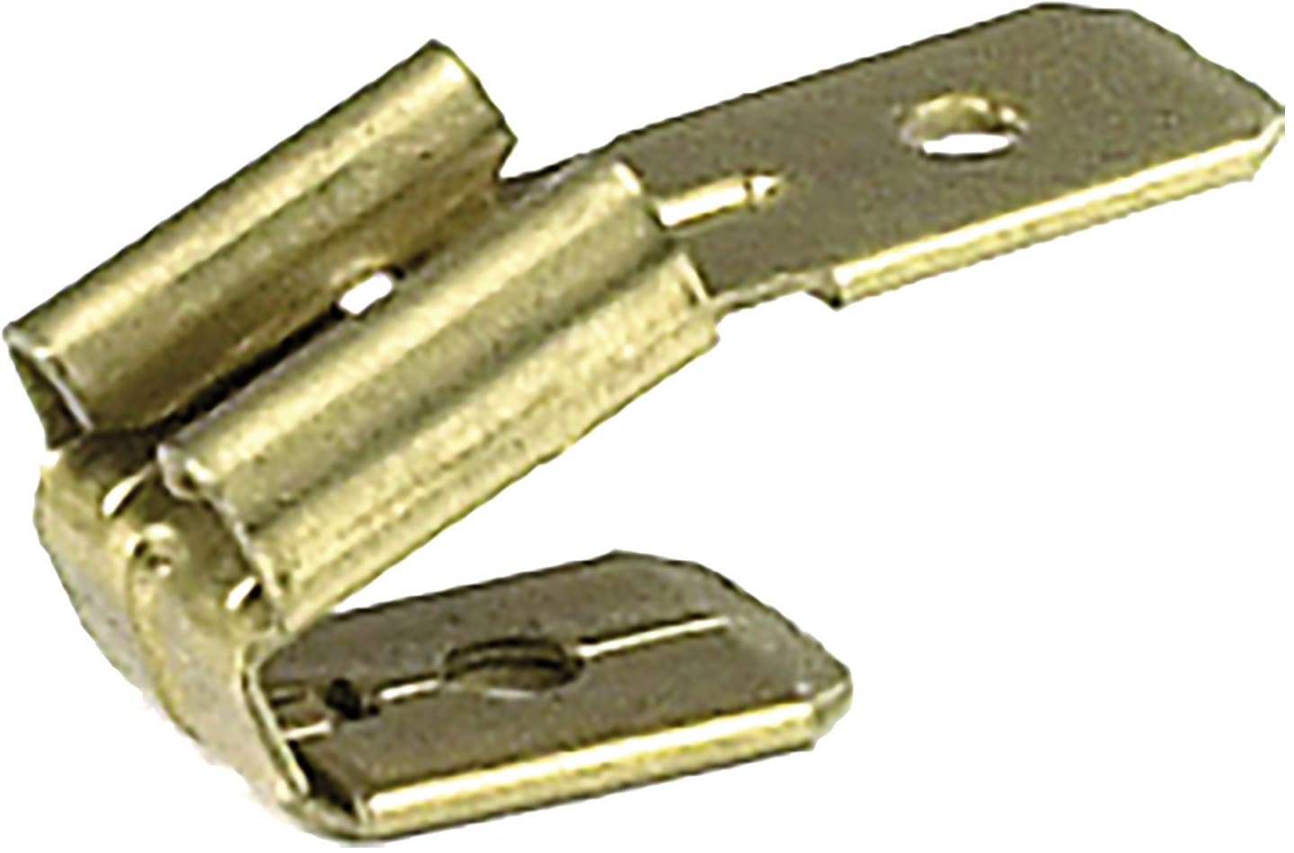 Herth + Buss Steckverteiler 3 x 6,3 mm; Steckbreite 6,3 mm; Steckhöhe 0,8 mm; Flachstecker; Flachsteckhülse, U-Form, Messing, verzinnt, 50 251 226