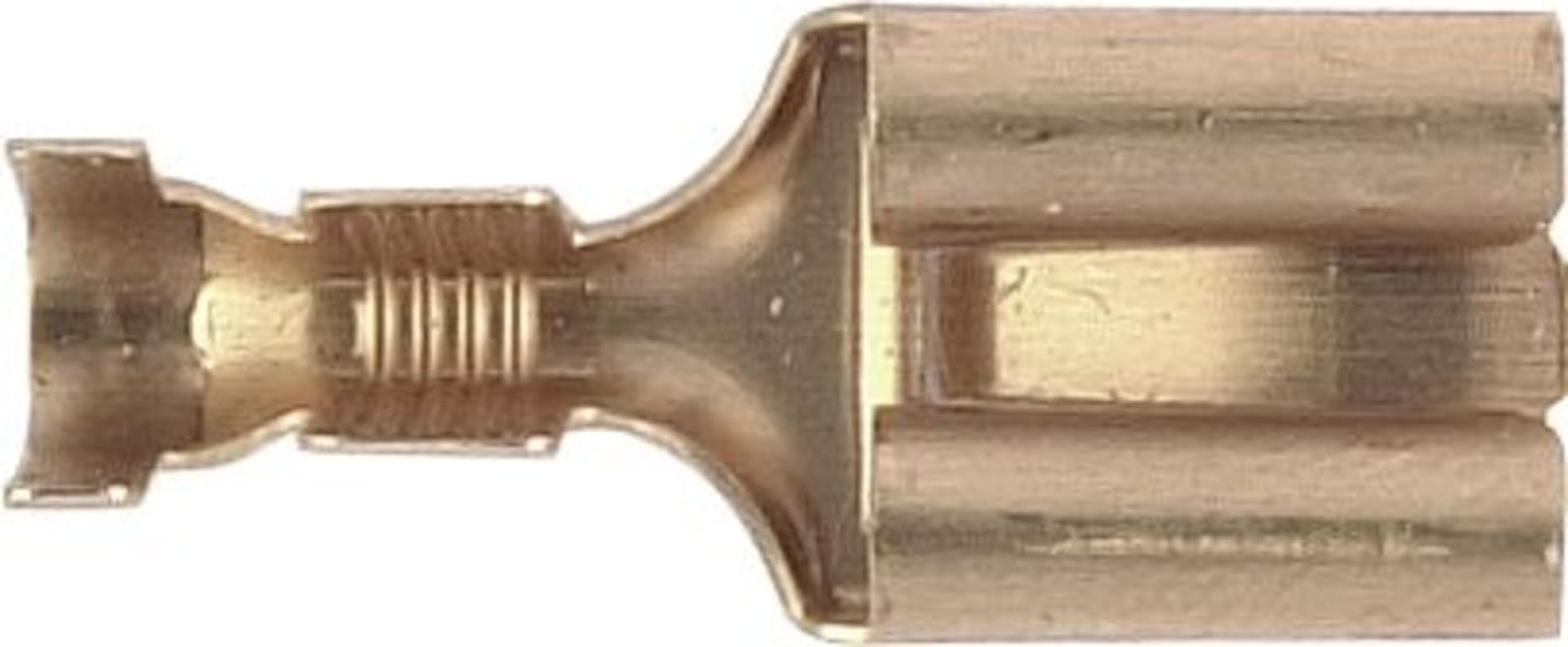 Herth + Buss Flachsteckhülse 9,5 x 1,2 mm, Kabel 4 – 6 mm², Zinnbronze vorverzinnt, mit Rastnase, 50 251 239