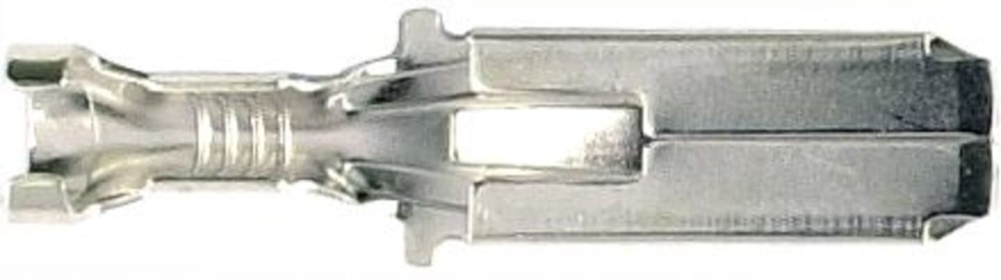 Herth + Buss Flachstecker 6,3 x 0,8 mm, Kabel 1 – 2,5 mm², Messing versilbert, mit Rastnase, Version 3, 50 251 622