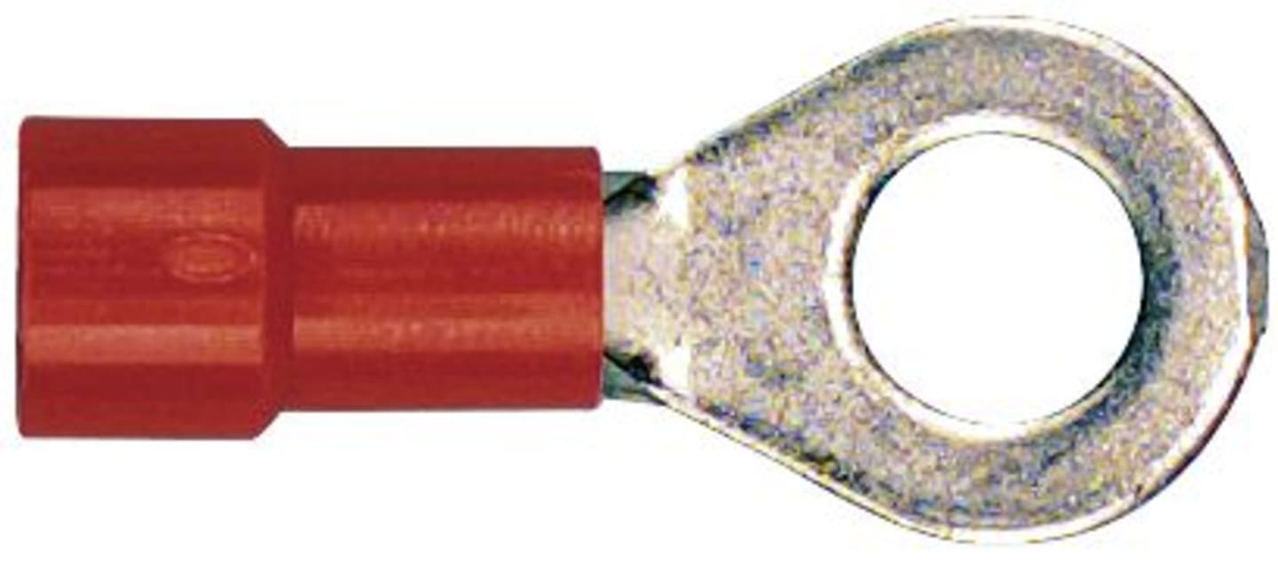 Herth + Buss Ringkabelschuh rot 0,5 – 1 mm², Ø 5,3 mm, verzinnt; teilisoliert, 50 252 113
