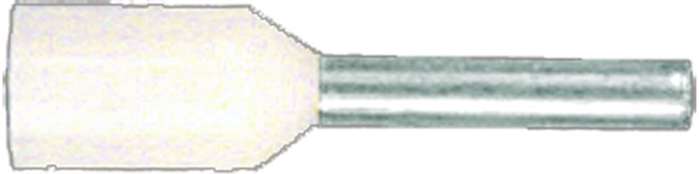 Herth + Buss Kabelendhülse 0,75 mm², weiß, teilisoliert, 50 252 171