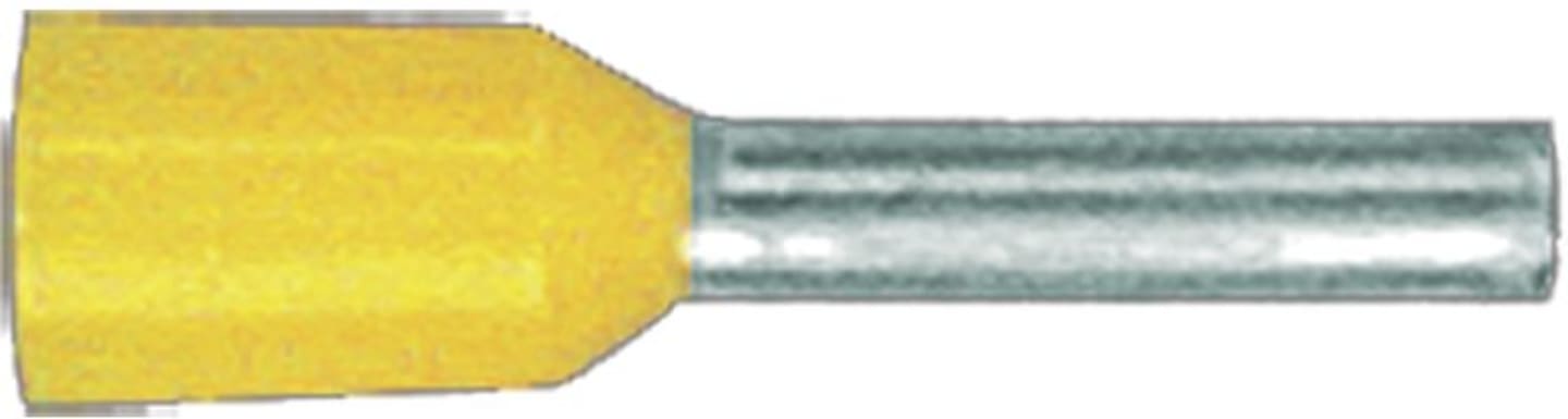 Herth + Buss Kabelendhülse 1,0 mm², gelb, teilisoliert, 50 252 172