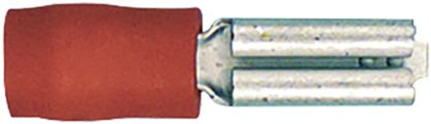 Herth + Buss Flachsteckhülse 2,8 x 0,8 mm, Kabel 0,5 – 1 mm², verzinnt; teilisoliert, rot, 50 252 501