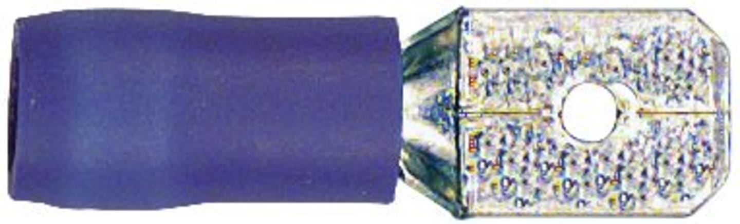Herth + Buss Flachstecker 6,3 x 0,8 mm, Kabel 1,5 – 2,5 mm², Messing; PVC (Polyvinylchlorid) verzinnt; teilisoliert, blau, 50 252 521