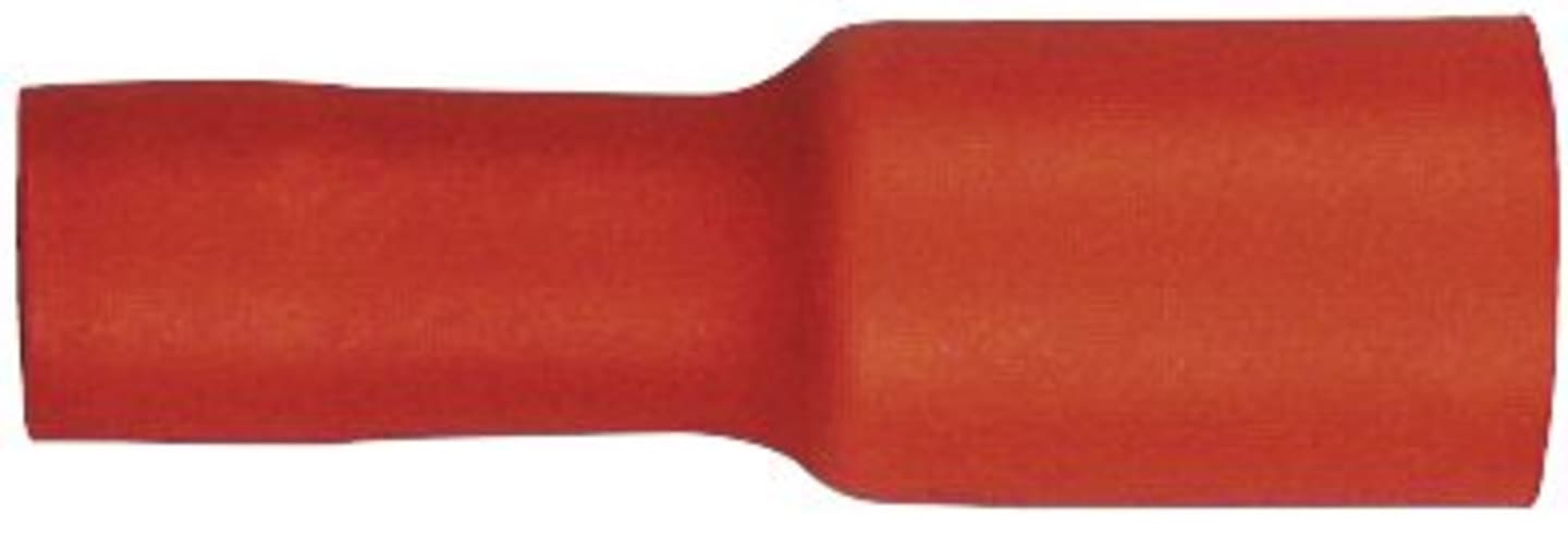 Herth + Buss Rundsteckhülse 4 mm, Kabel 0,5 – 1 mm², verzinnt; isoliert, rot, 50 252 530