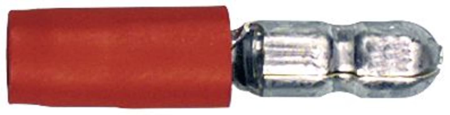 Herth + Buss Rundstecker rot, 0,5 – 1 mm², Ø 4 mm, verzinnt; teilisoliert, 50 252 532