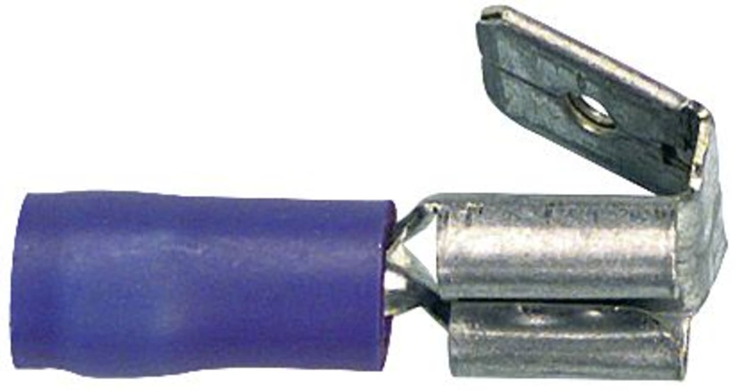 Herth + Buss Steckverteiler blau, Steckbreite 6,3 mm; Steckhöhe 0,8 mm, Messing; PVC (Polyvinylchlorid), verzinnt; teilisoliert, 50 252 551