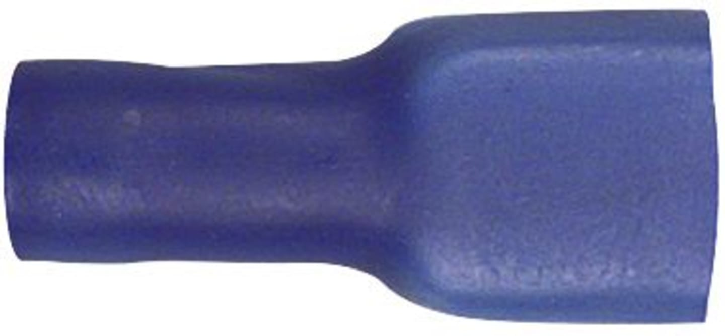 Herth + Buss Flachsteckhülse 6,3 x 0,8 mm, Kabel 1 – 2,5 mm², verzinnt; isoliert, blau, 50 254 211