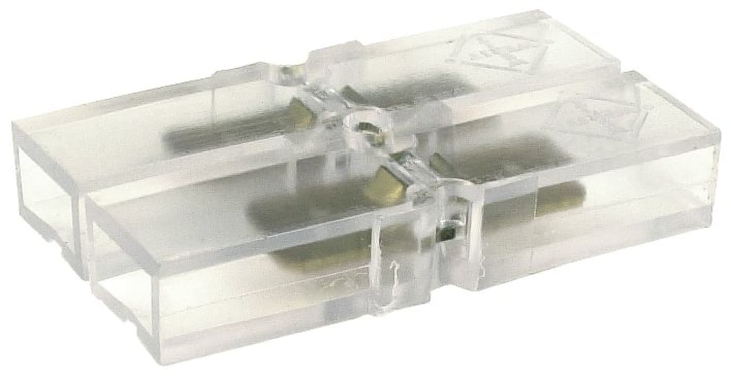 Herth + Buss Lüsterklemme 2-polig, 6,3 mm; Flachstecker, transparent, 50 290 053