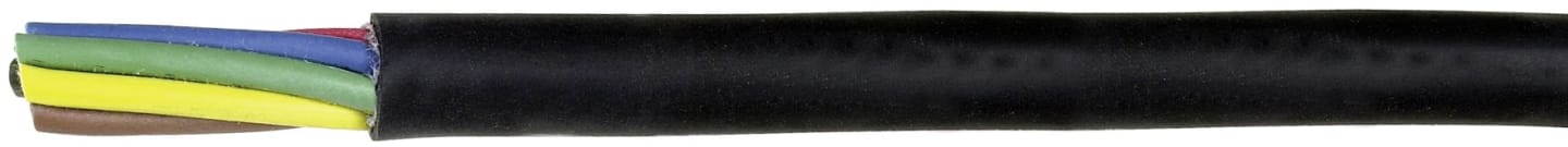 Herth + Buss Elektroleitung H05RR-F, 7 x 1,5 mm², schwarz, 50 m Ring, 51 275 578/00
