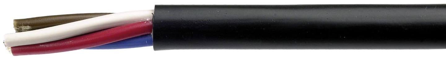 Herth + Buss Elektroleitung H05VV-F, 5 x 1,5 mm², schwarz, 50 m Ring, 51 275 658/00