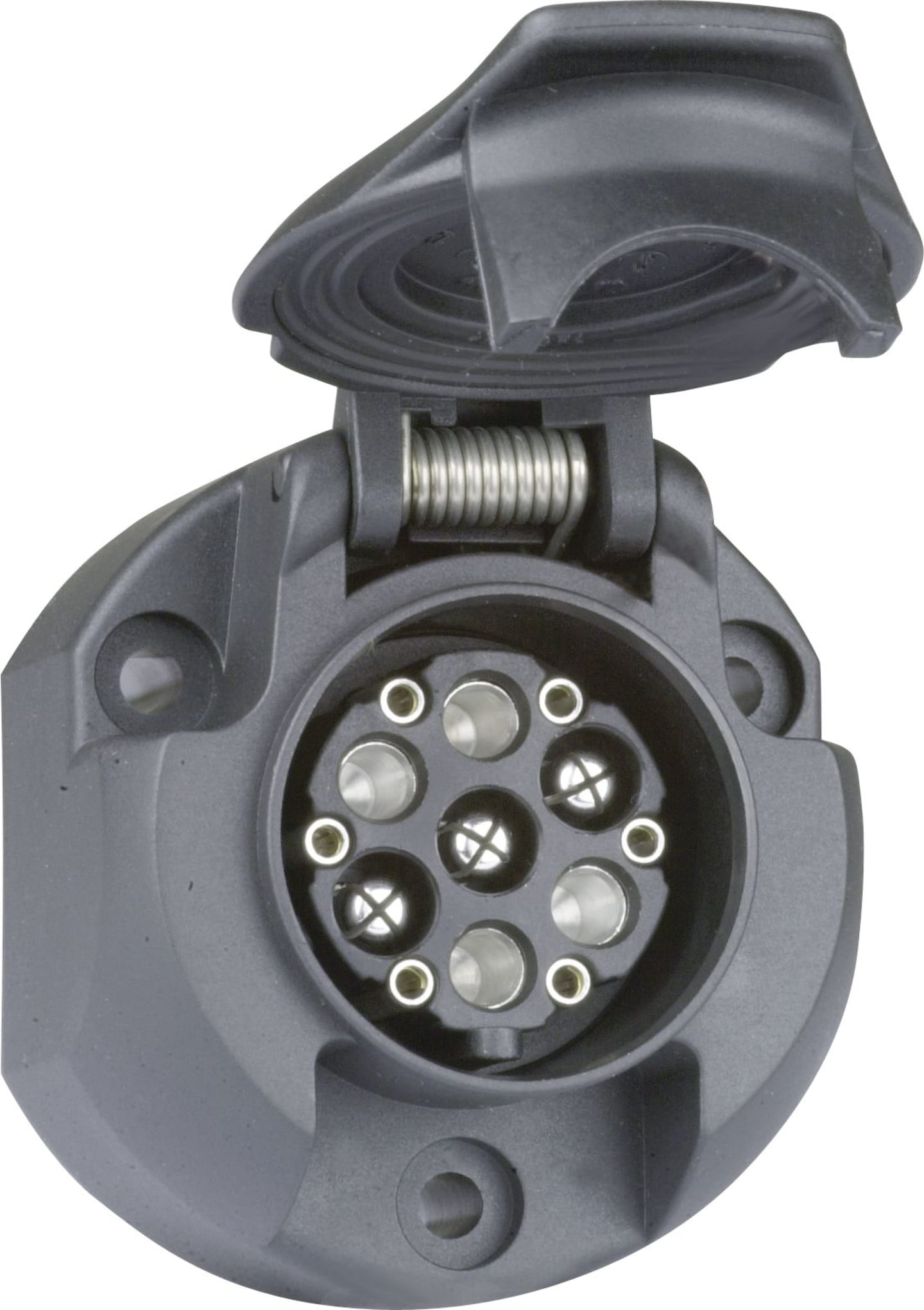 Herth + Buss Steckdose "WeSt" 7-polig; 13-polig, 12 V, Schraubanschluss, Kunststoff, NSL-Abschaltung, 51 305 109