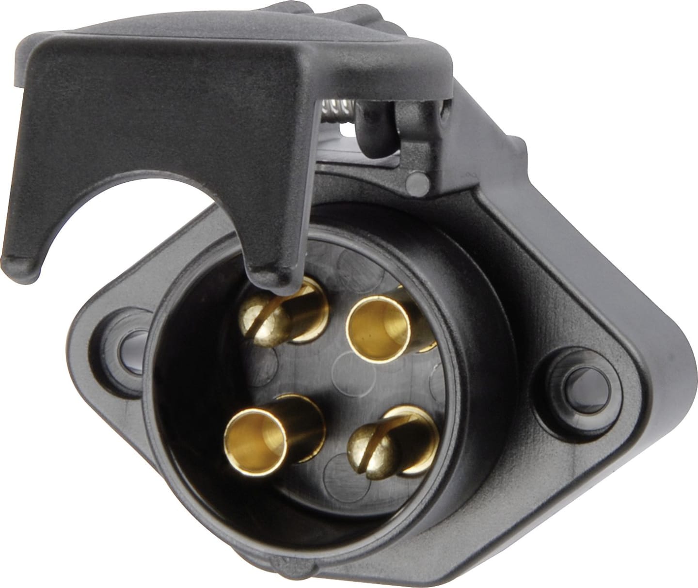 Herth + Buss Steckdose 4-polig, 6 – 24 V, Schraubanschluss, Kunststoff, 51 305 114
