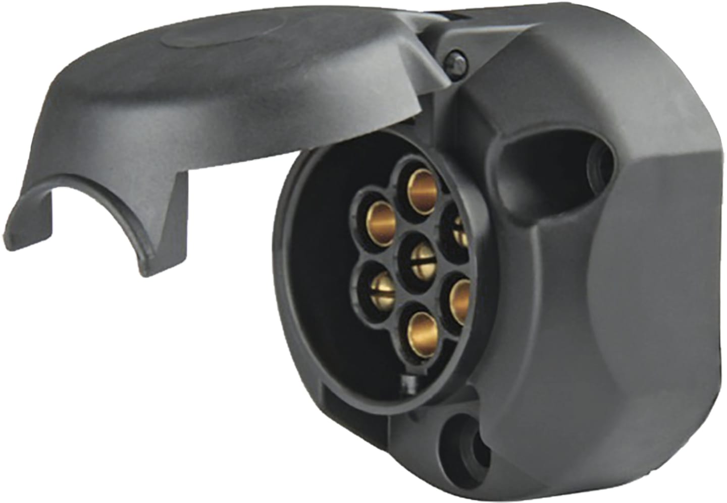 Herth + Buss Steckdose 7-polig, 6 – 12 V, Schraubanschluss, Kunststoff, DIN ISO 1724, 51 305 127