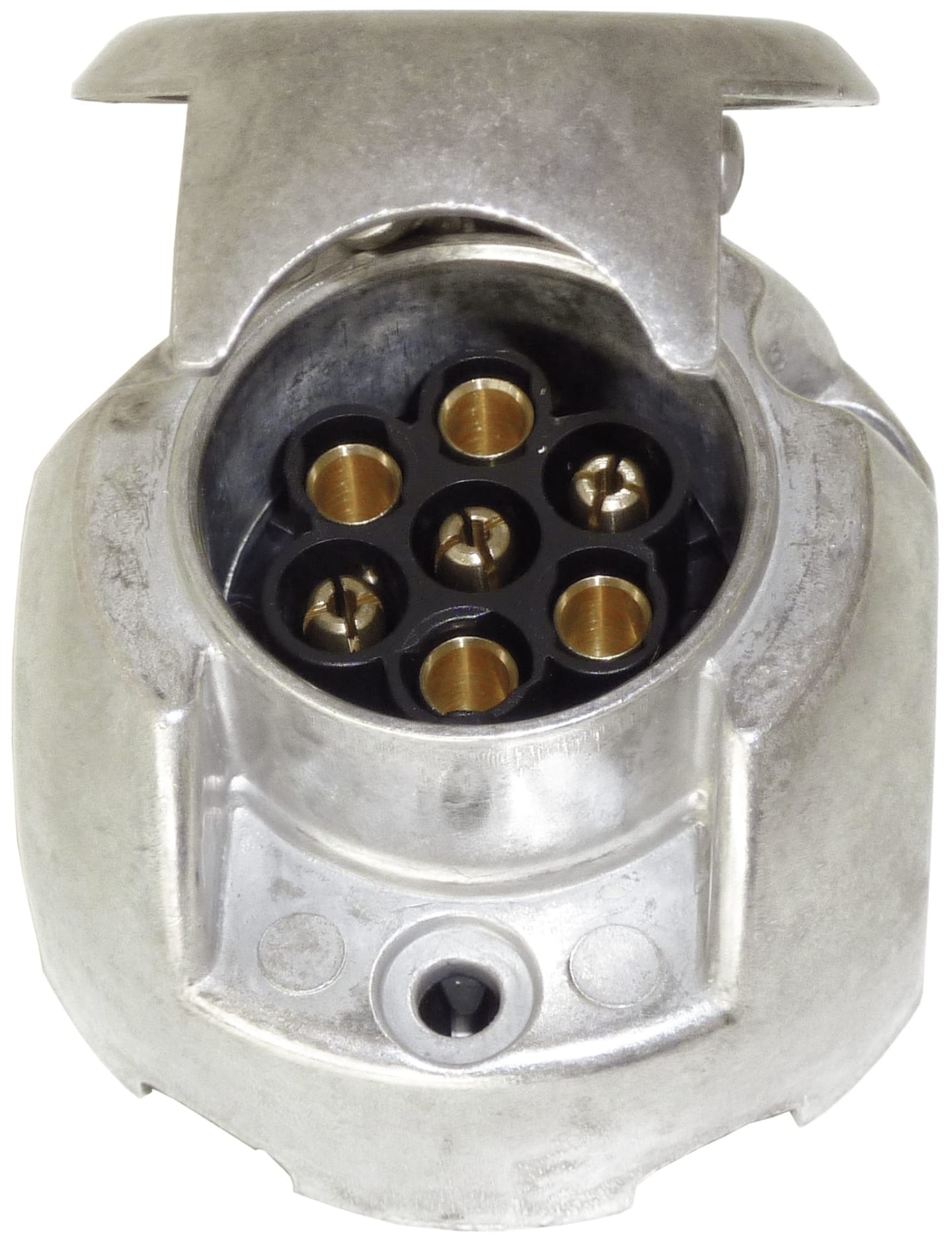 Herth + Buss Steckdose 7-polig, 6 – 12 V, Schraubanschluss, Aluminium, ISO 1724 N-Typ, NSL-Abschaltung, 51 305 145