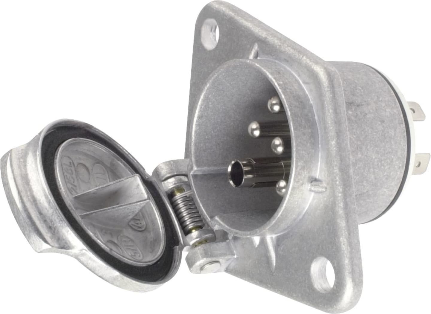 Herth + Buss Steckdose "S-Typ" 7-polig, 24 V, Flachsteckanschluss 6,3 mm, Aluminium, ISO 3731 S-Typ, 51 305 298