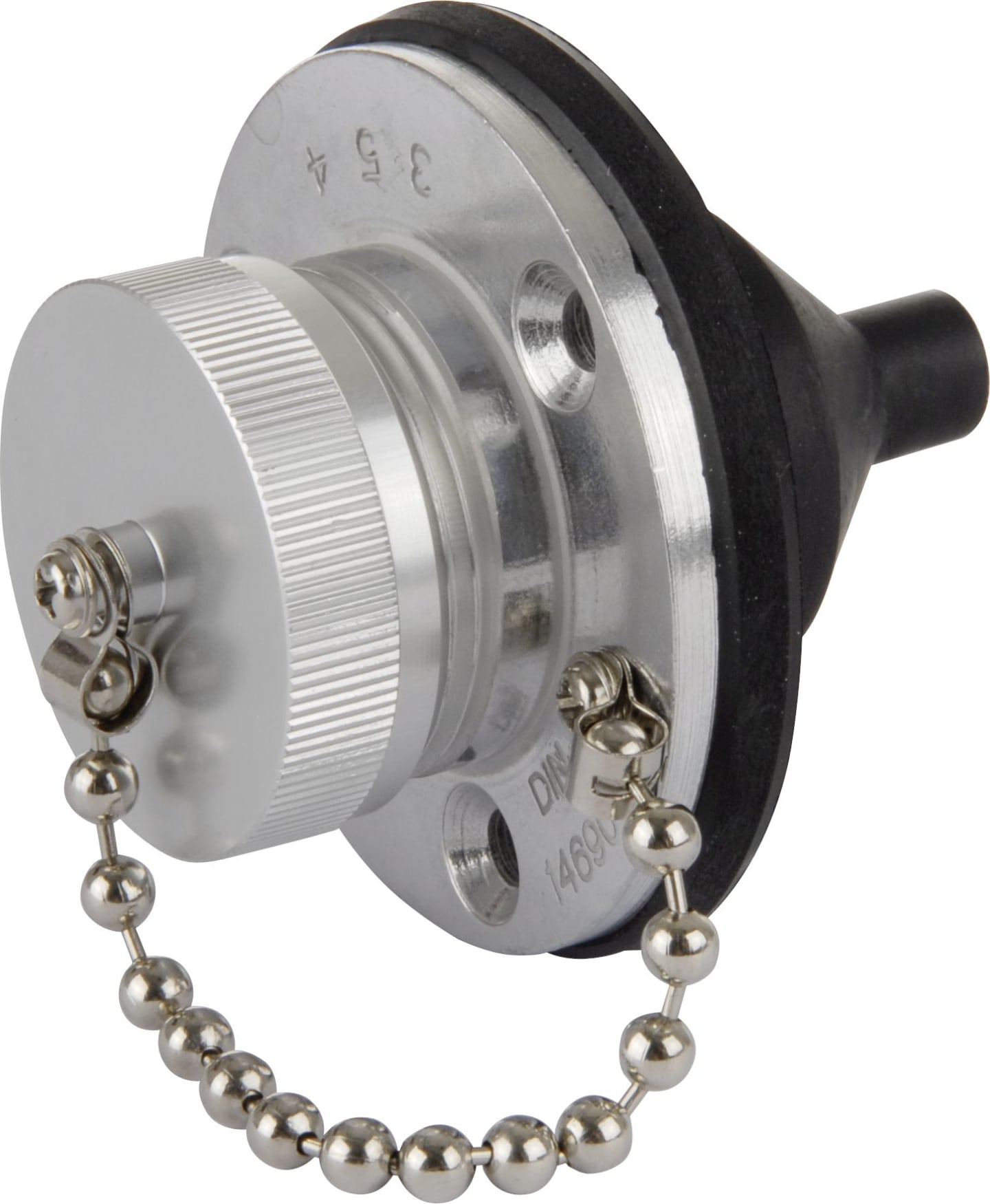 Herth + Buss Steckdose 2-polig, 6 – 42 V, Schraubanschluss, Aluminium, 51 305 320