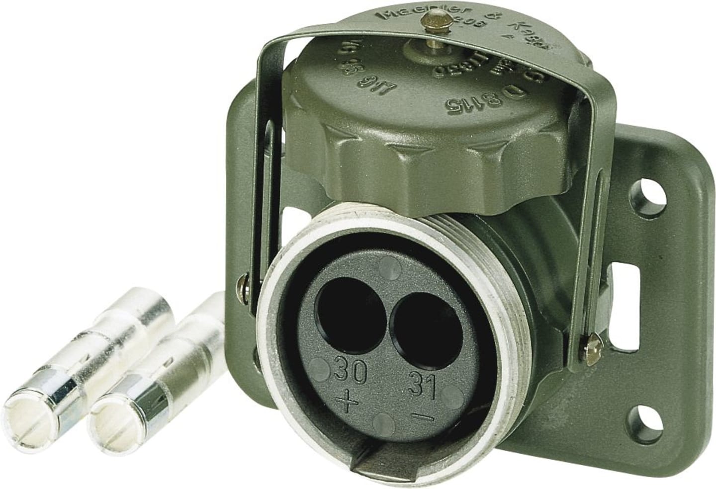 Herth + Buss Steckdose 2-polig, 24 V, Crimpverbinder, Stahl, 51 305 416