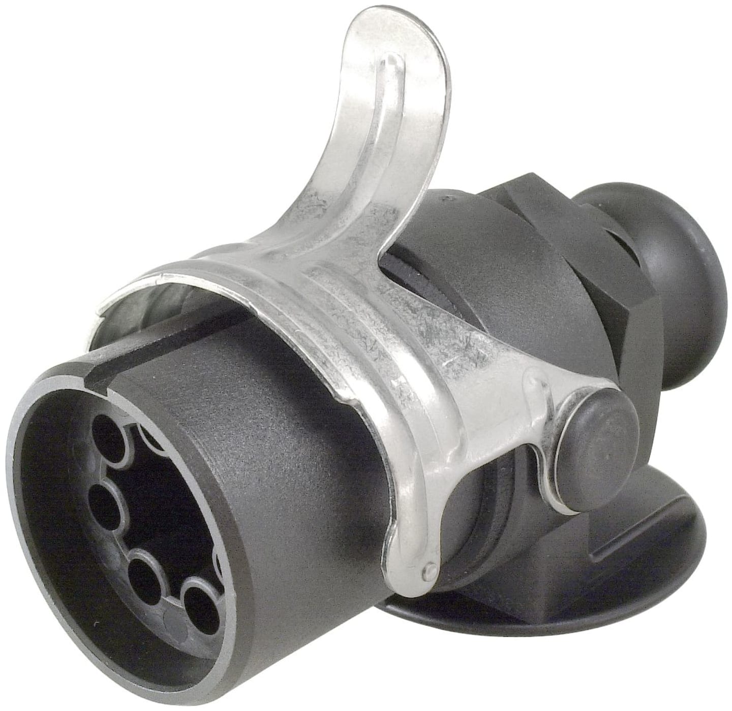 Herth + Buss ABS-Stecker 5-polig, 24 V, Crimpverbinder, mit Zugentlastung, gedrehten Kontakten, Trompetenkappe und Manteldichtung, 51 305 548