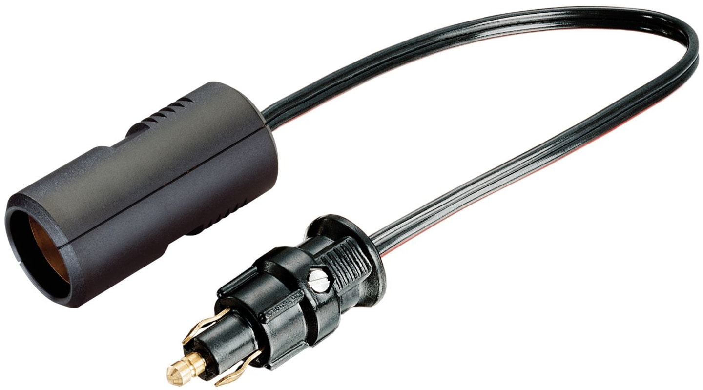 Herth + Buss Steckdose 1-polig, 12 – 24 V 8 A, Kunststoff, mit Leitung, 51 306 342