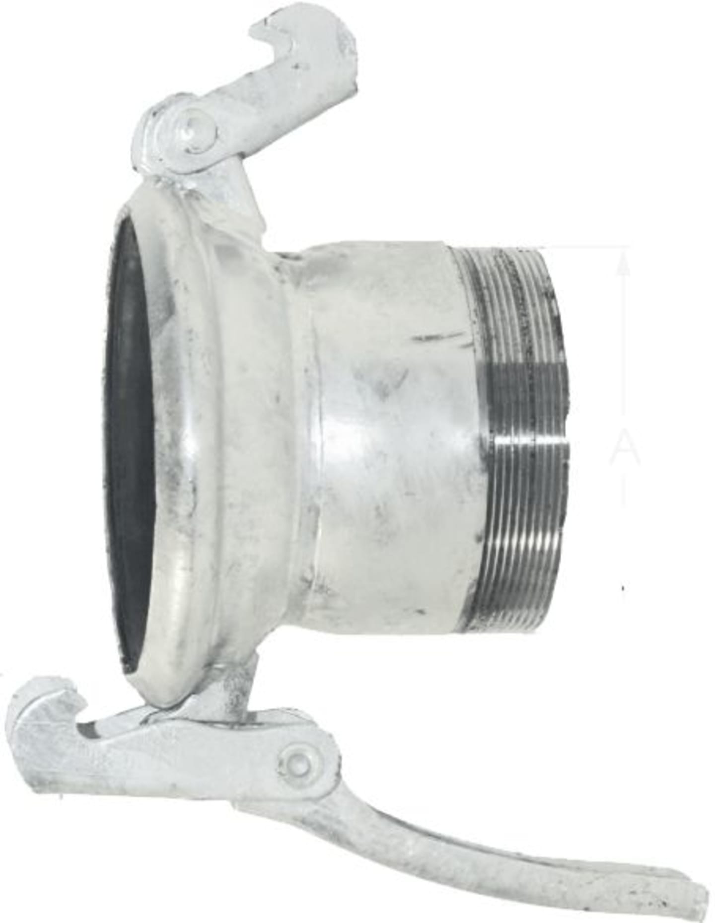 Hücobi MT-Kupplung 159 M-Teil x 4" AG, mit Aussengewinde, Italienisches System, verzinkt, 8304 150100