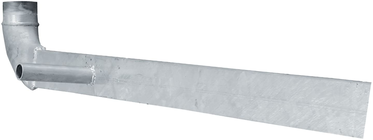 Hücobi Spaltenlanze, verzinkt, 2.000 mm, Rechteckrohr 80 x 20 mm, mit Bogen 90°, 2-1/2'' AG, ohne Feuerwehrkupplung, 8394 000000