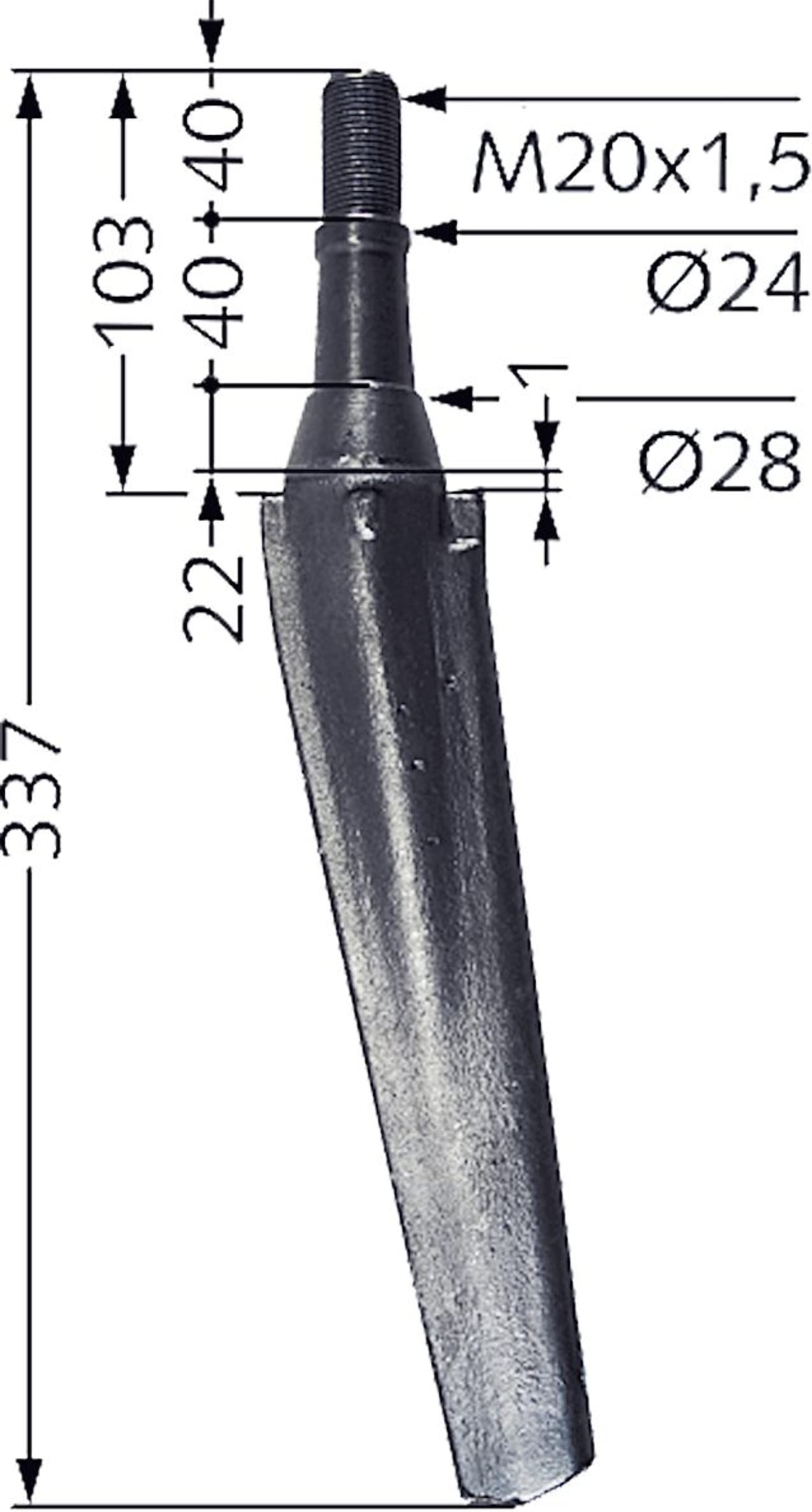 Industriehof® Kreiseleggenzinken links/rechts 337 x 34 mm für Kreiselegge Feraboli, Frost, RH-23