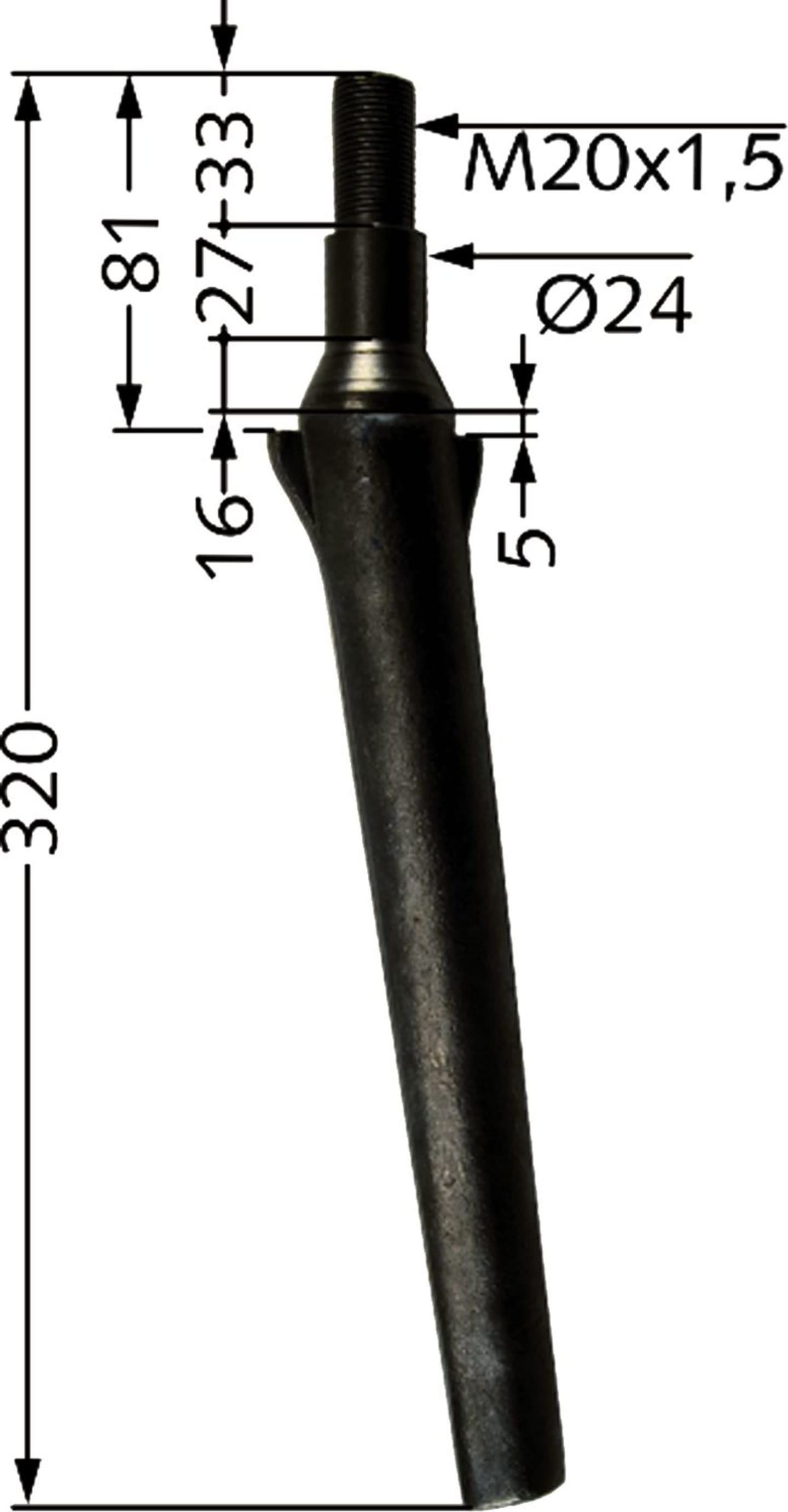 Industriehof® Kreiseleggenzinken links/rechts 320 mm für Kreiselegge Celli, Perugini, RH-5 B
