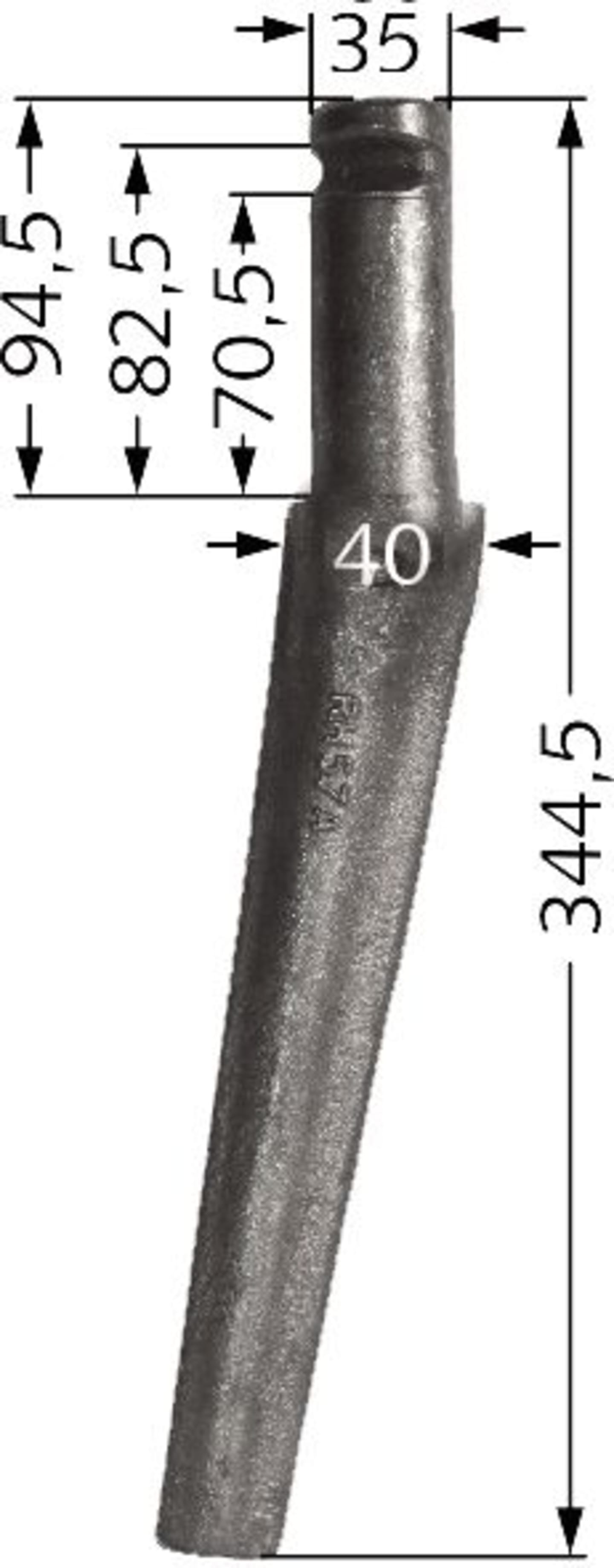 Industriehof® Kreiseleggenzinken links/rechts 344,5 mm für Kreiselegge Krone, RH57A