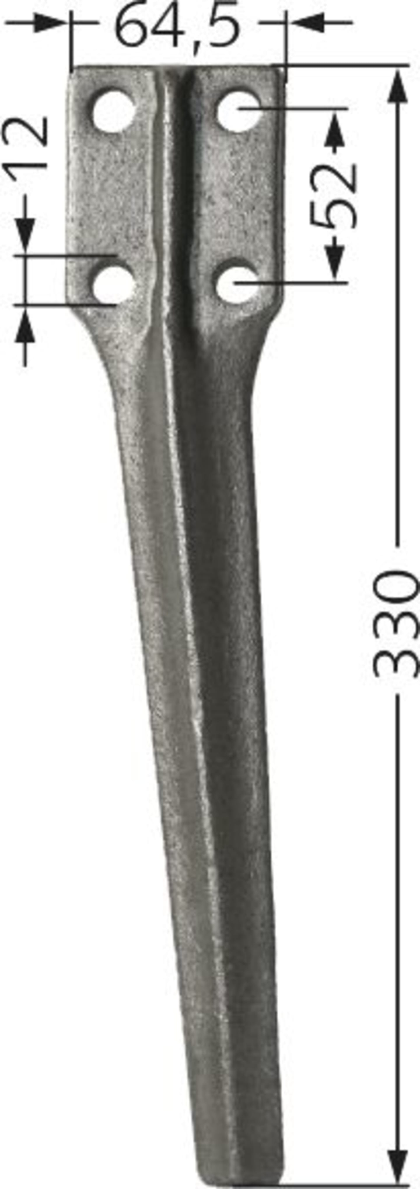 Industriehof® Kreiseleggenzinken 64,5 x 330 x 16 mm für Kreiselegge Eberhardt