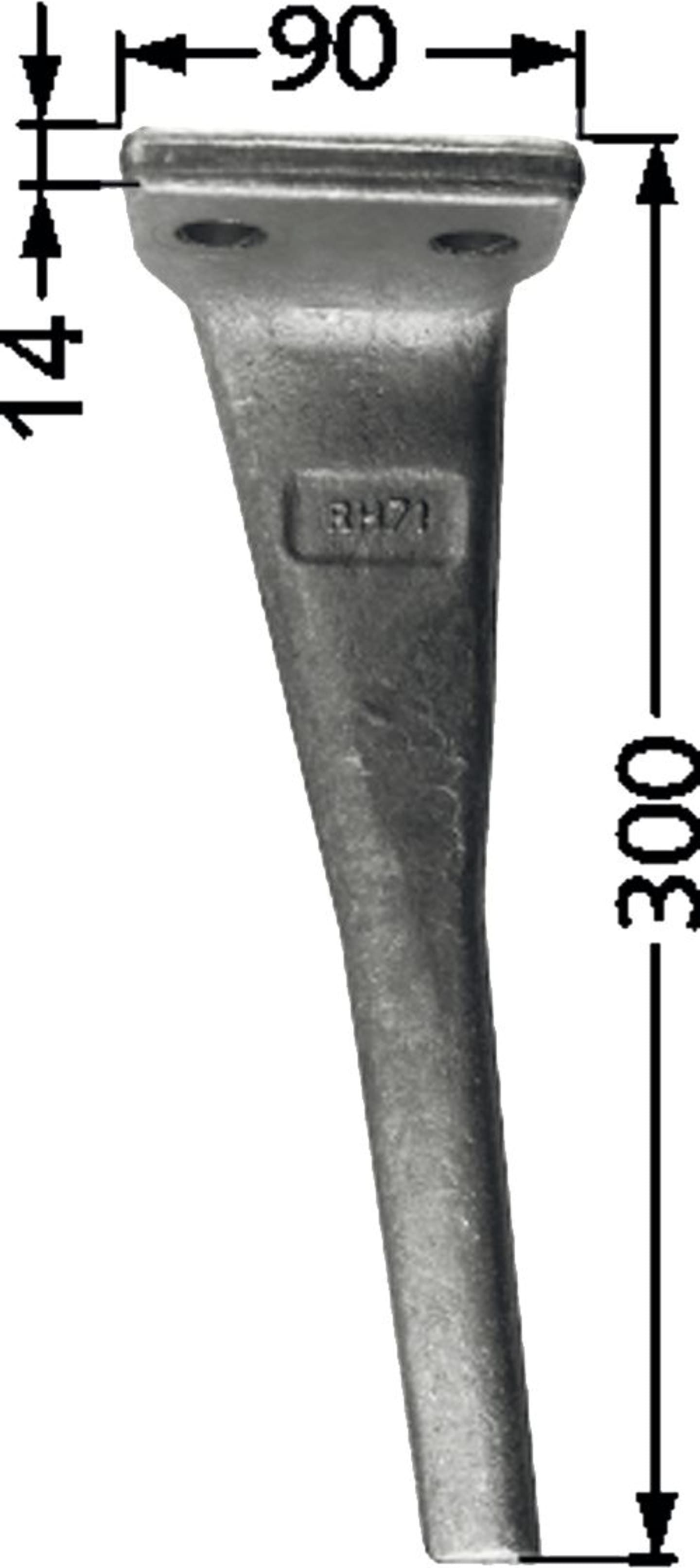 Industriehof® Kreiseleggenzinken 90 x 300 x 14 mm für Kreiselegge Moreni, Sicma